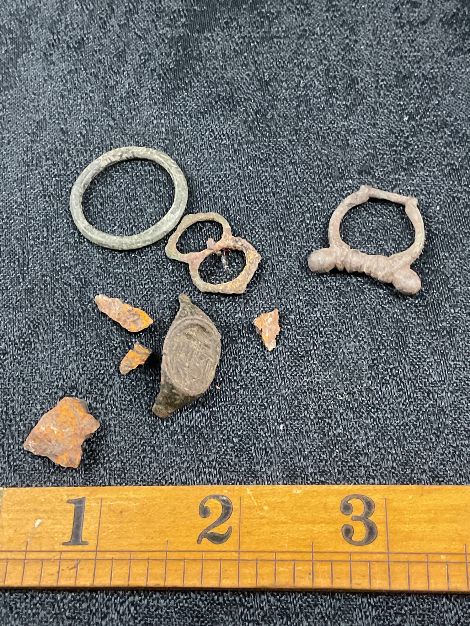 837 viking ring and associated items from a museum