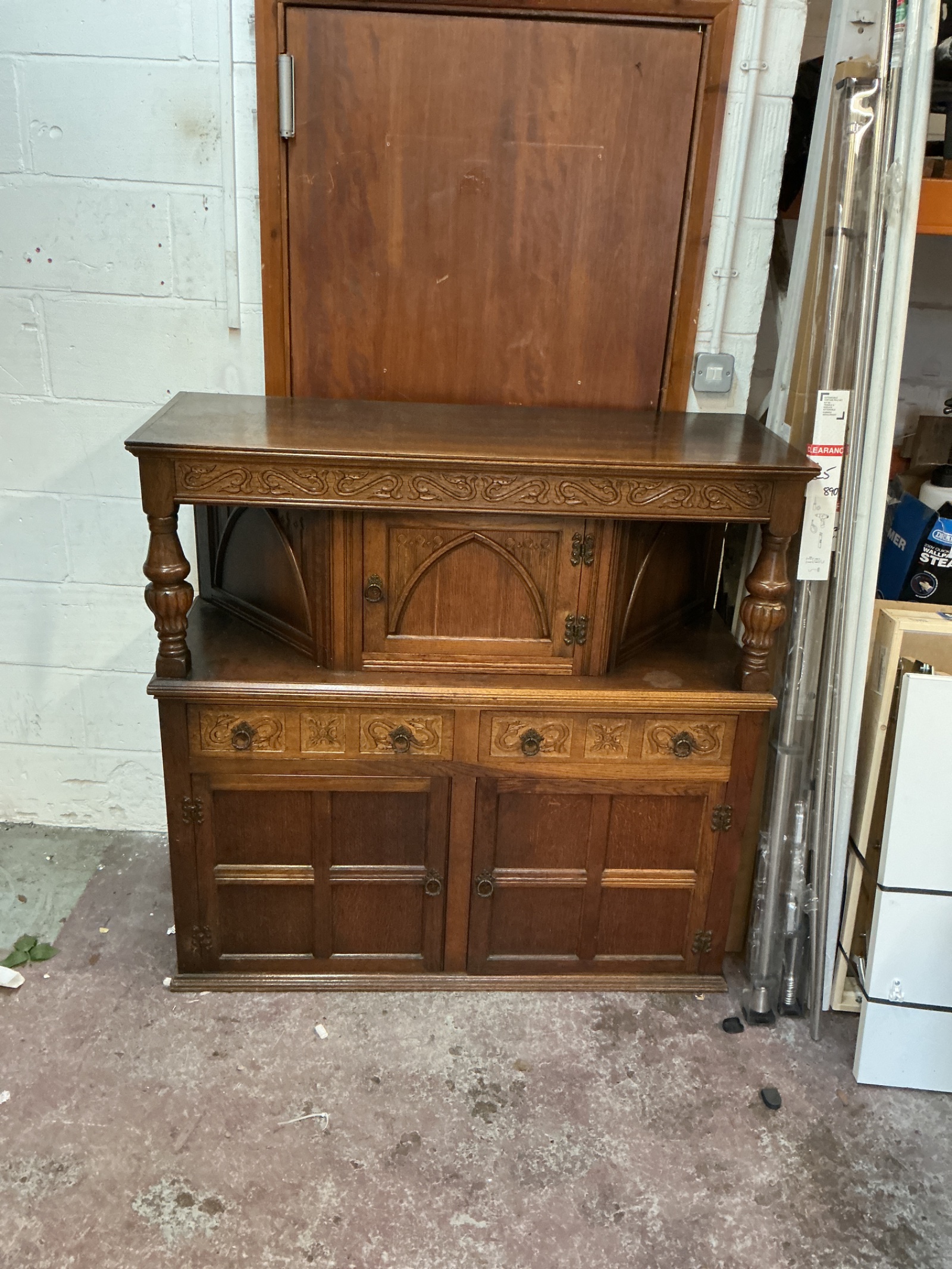 1181 Vintage Oak Court Cupboard