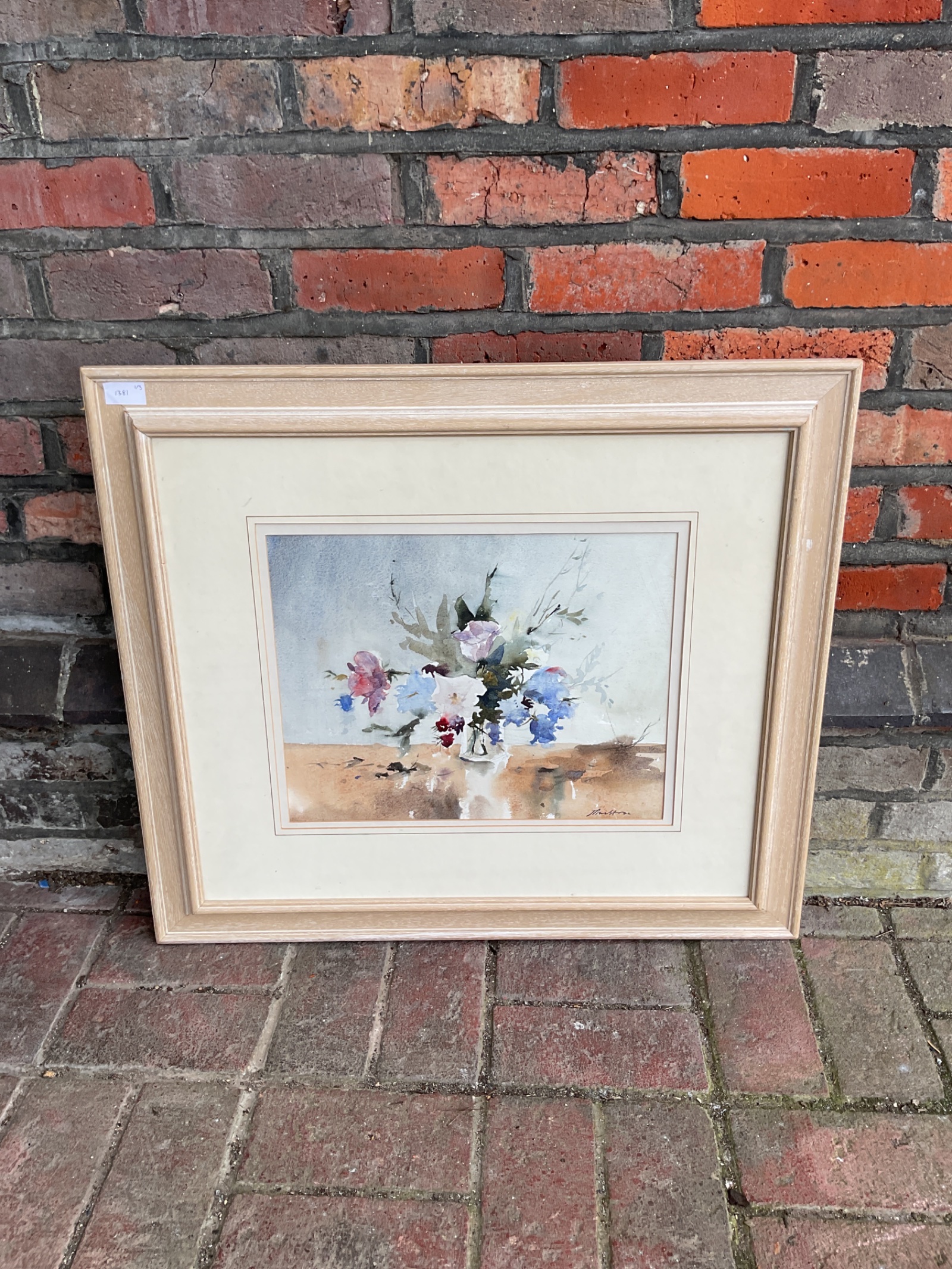721 thurstron? signed 20th century impressionist watercolour of flowers in a vase