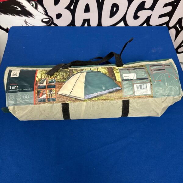 Front view of the used Xplor 2 berth camping tent.