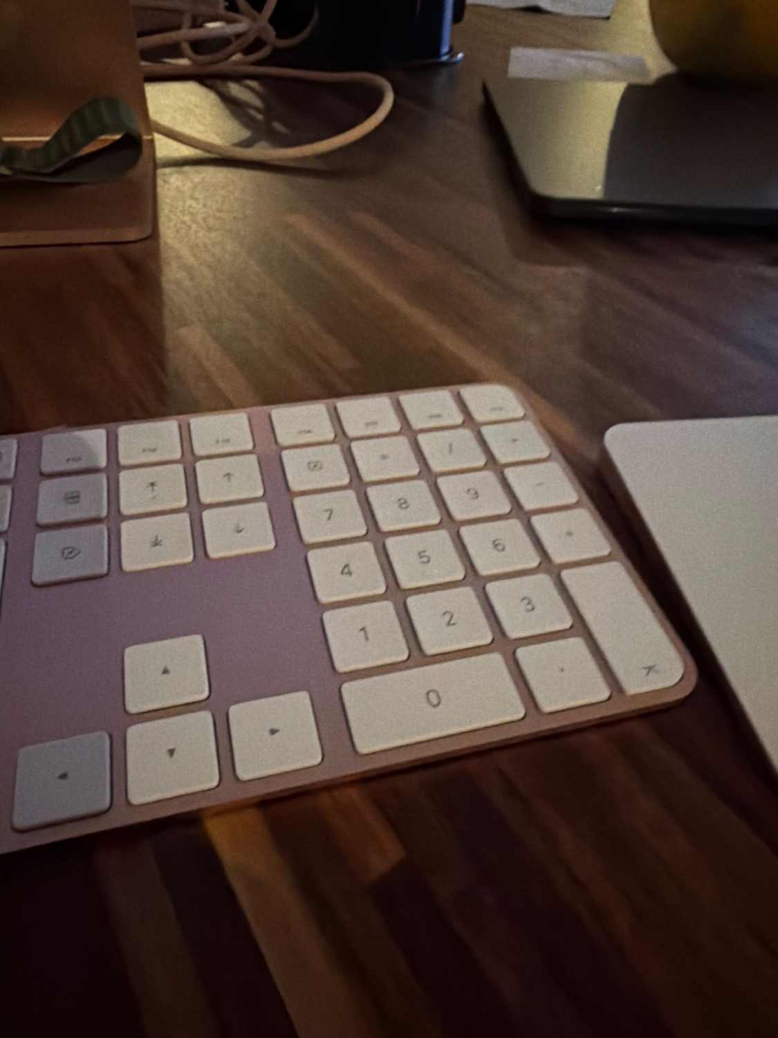 Close-up of an Apple keyboard showing the keys.