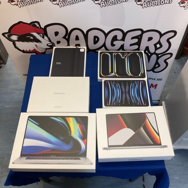 Lot of empty Apple product boxes for collectors.