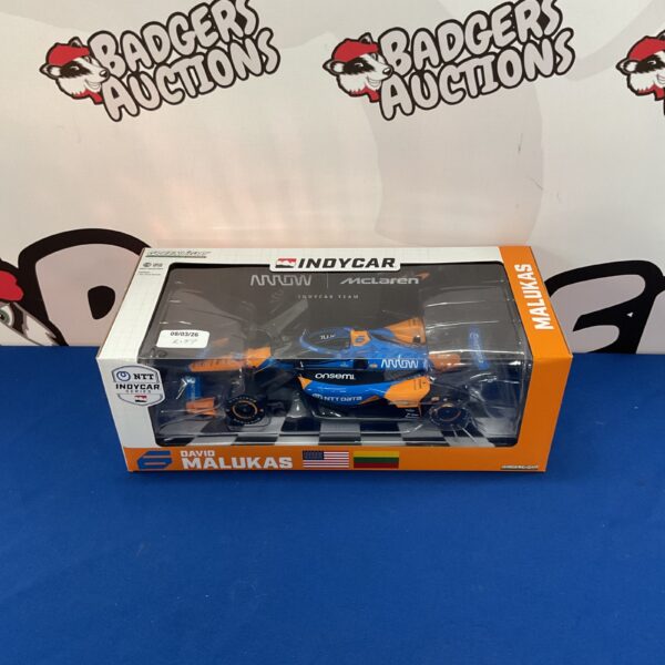 GreenLight Collectibles David Malukas IndyCar McLaren 1:24 diecast model car.