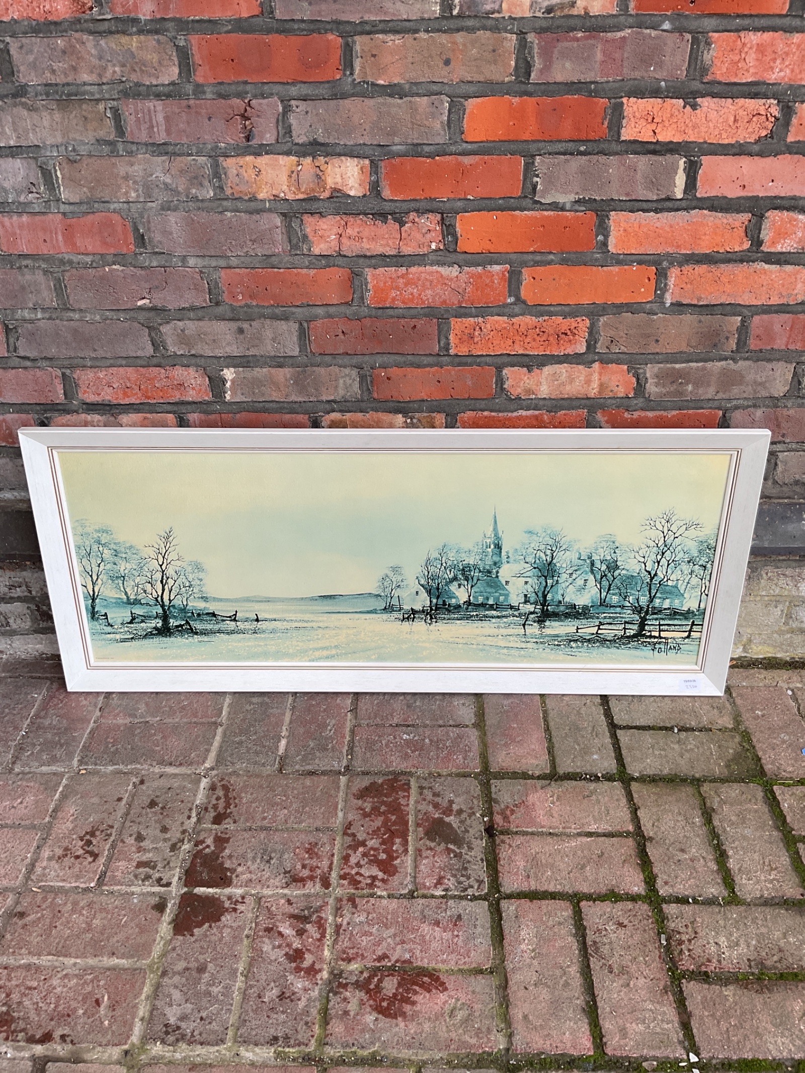 708 1975 venture prints ltd folland print of a country village with church