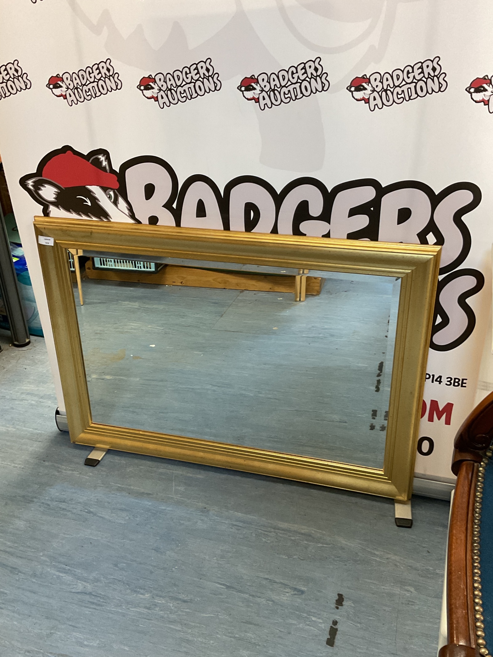 516 Gilt framed bevel edged mirror 101cm x 71cm