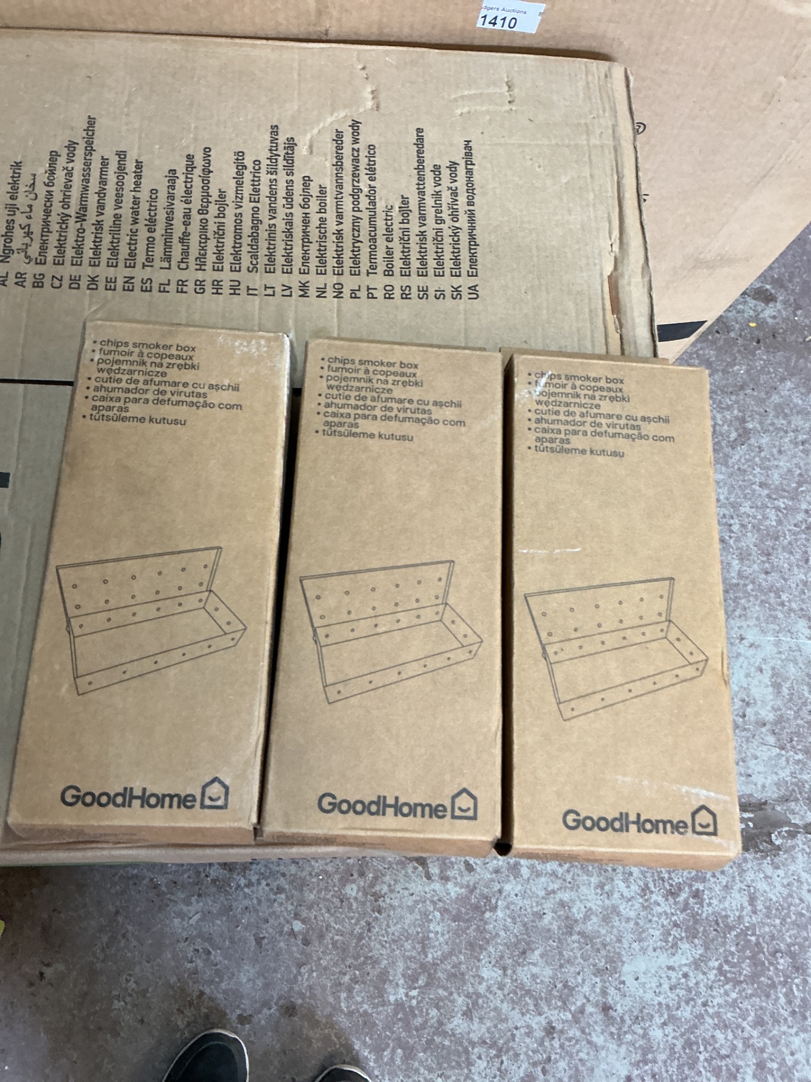 1446 Three Goodhome BBQ chip smokers