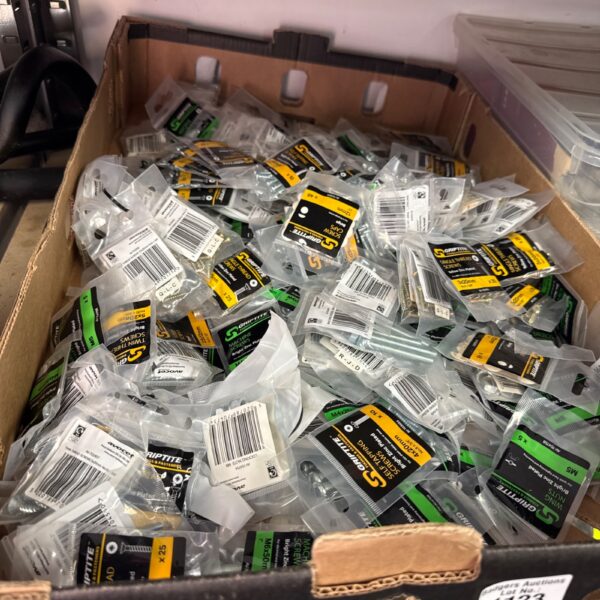 Assorted Griptite screws in blister packs, a useful DIY hardware lot.