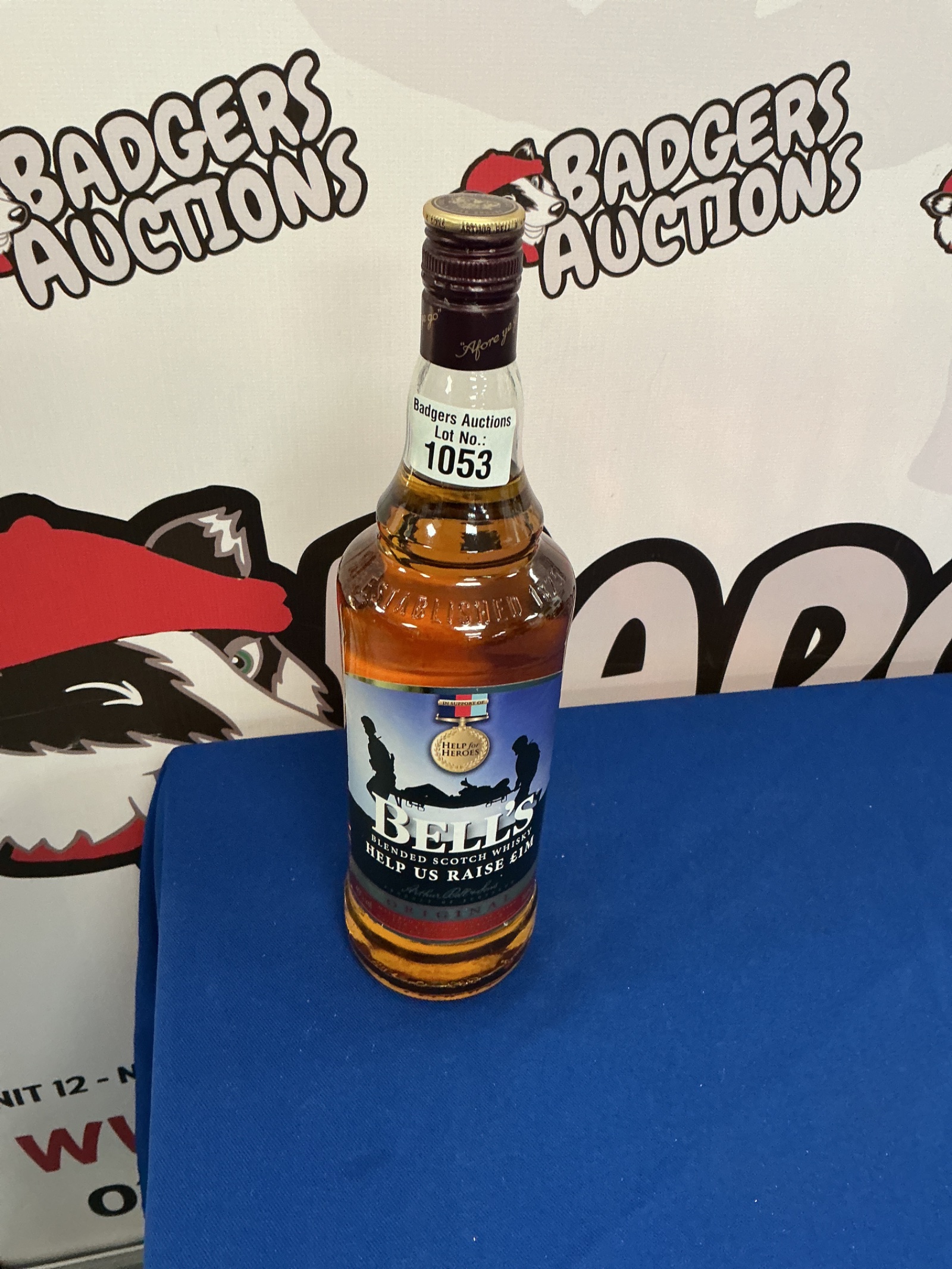 1053 Bottle of Help the Heroes Bells Whisky