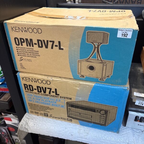 Vintage Kenwood OPM-DV7-L speaker system for home audio.
