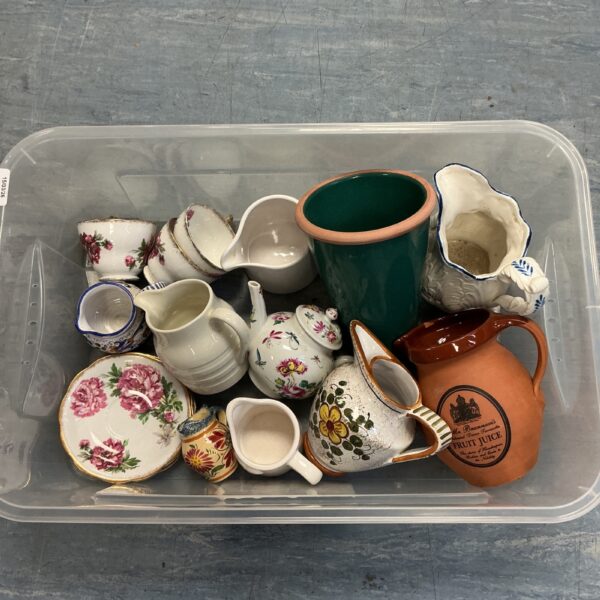 Mixed china lot featuring vintage Burleigh and Royal Standard ceramics.