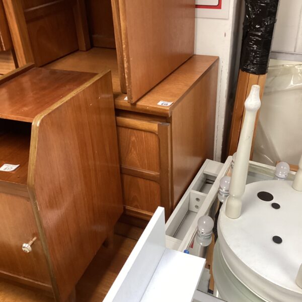 Vintage Nathan two door sideboard in wood finish.