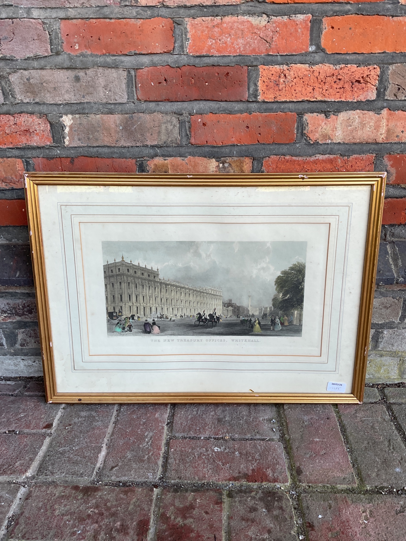 730 T A prior engraving of the new treasury offices whitehall