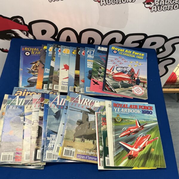 Vintage RAF magazines collection for aviation enthusiasts.