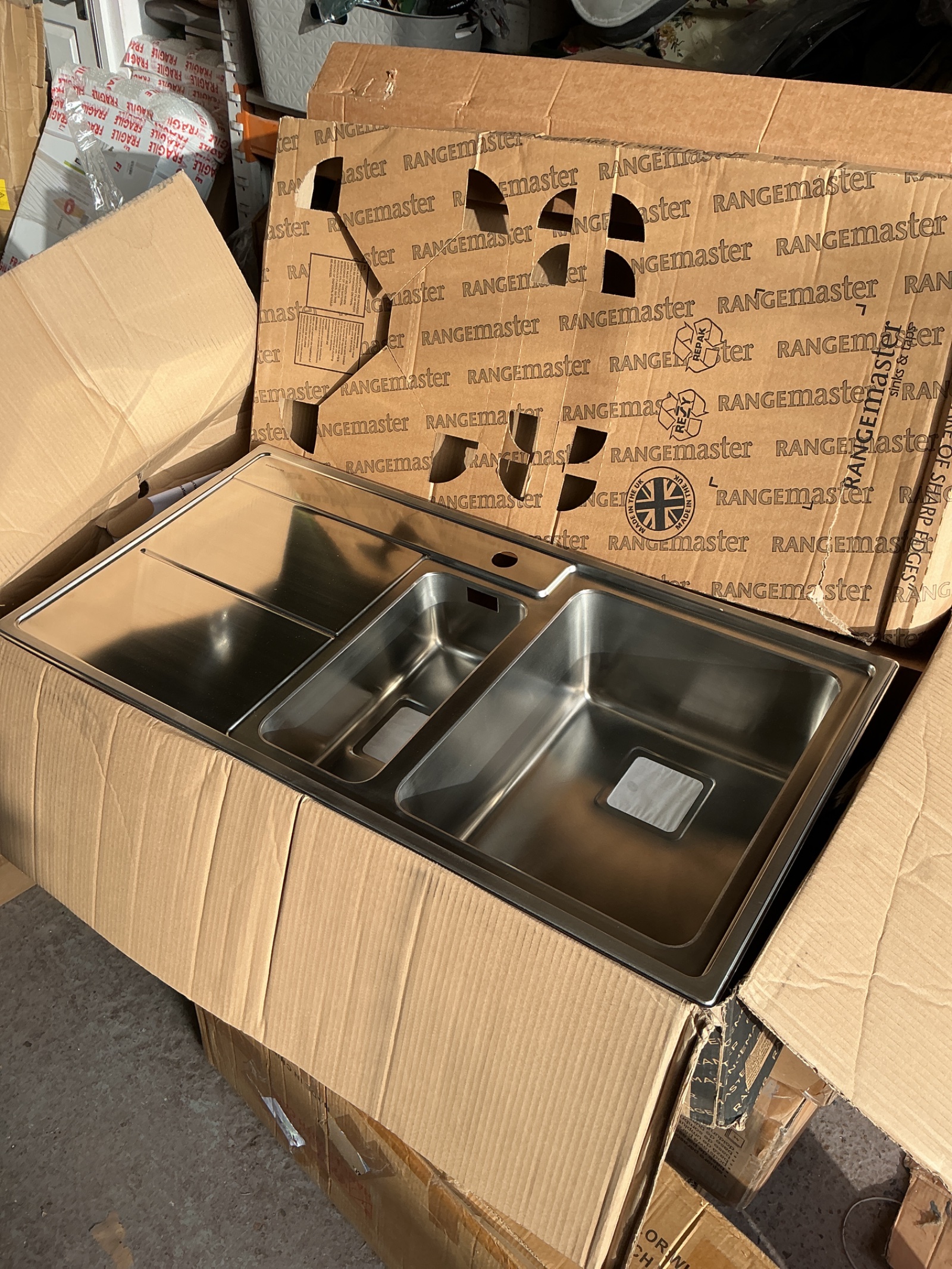 1404 Rangemaster Stainless Steel Sink Unit with fittings