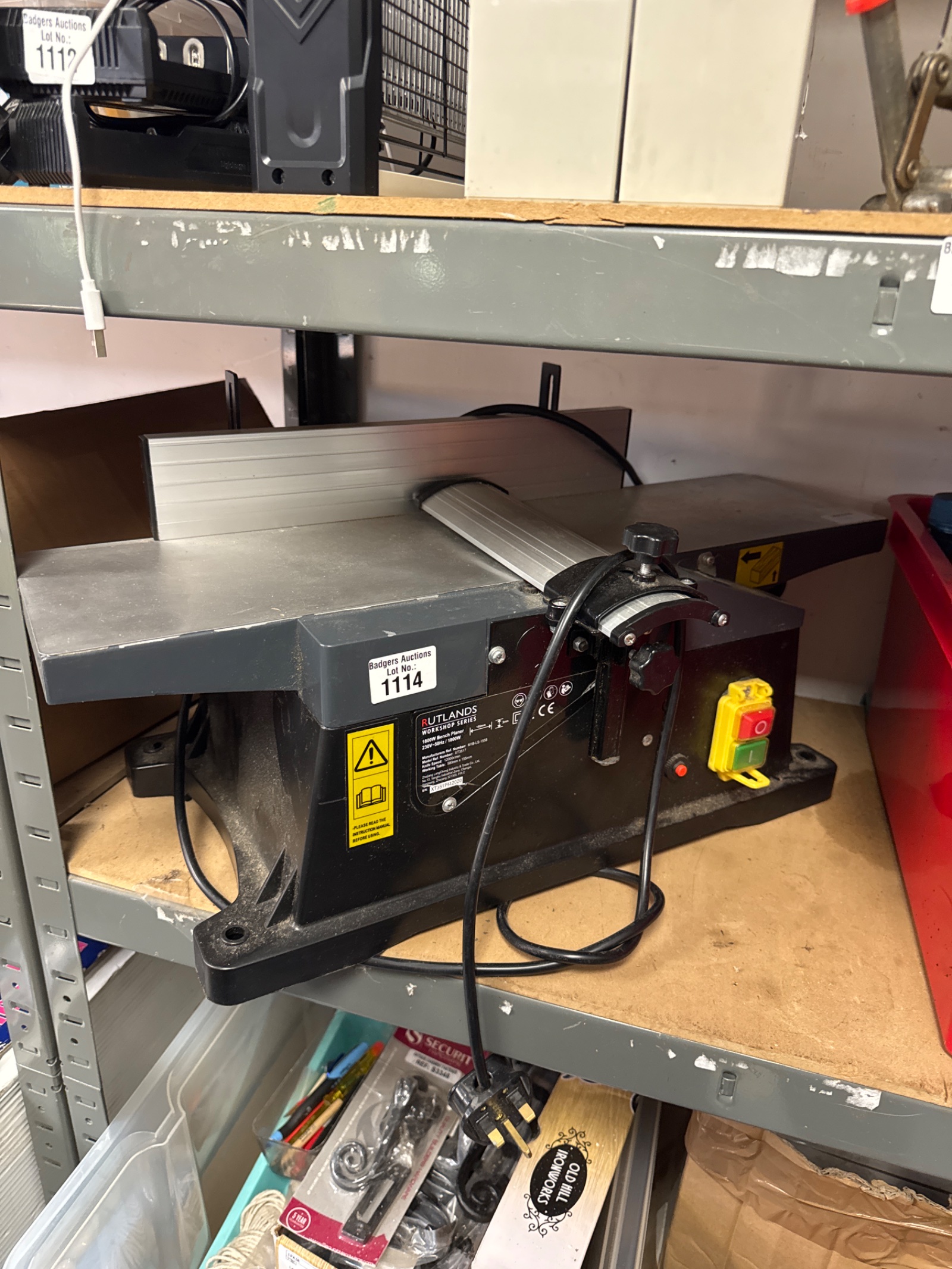 1114 Rutlands workshop series 1800w bench planer