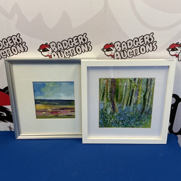 Vibrant oil painting of a bluebell wood by Shirley Goodliffe.