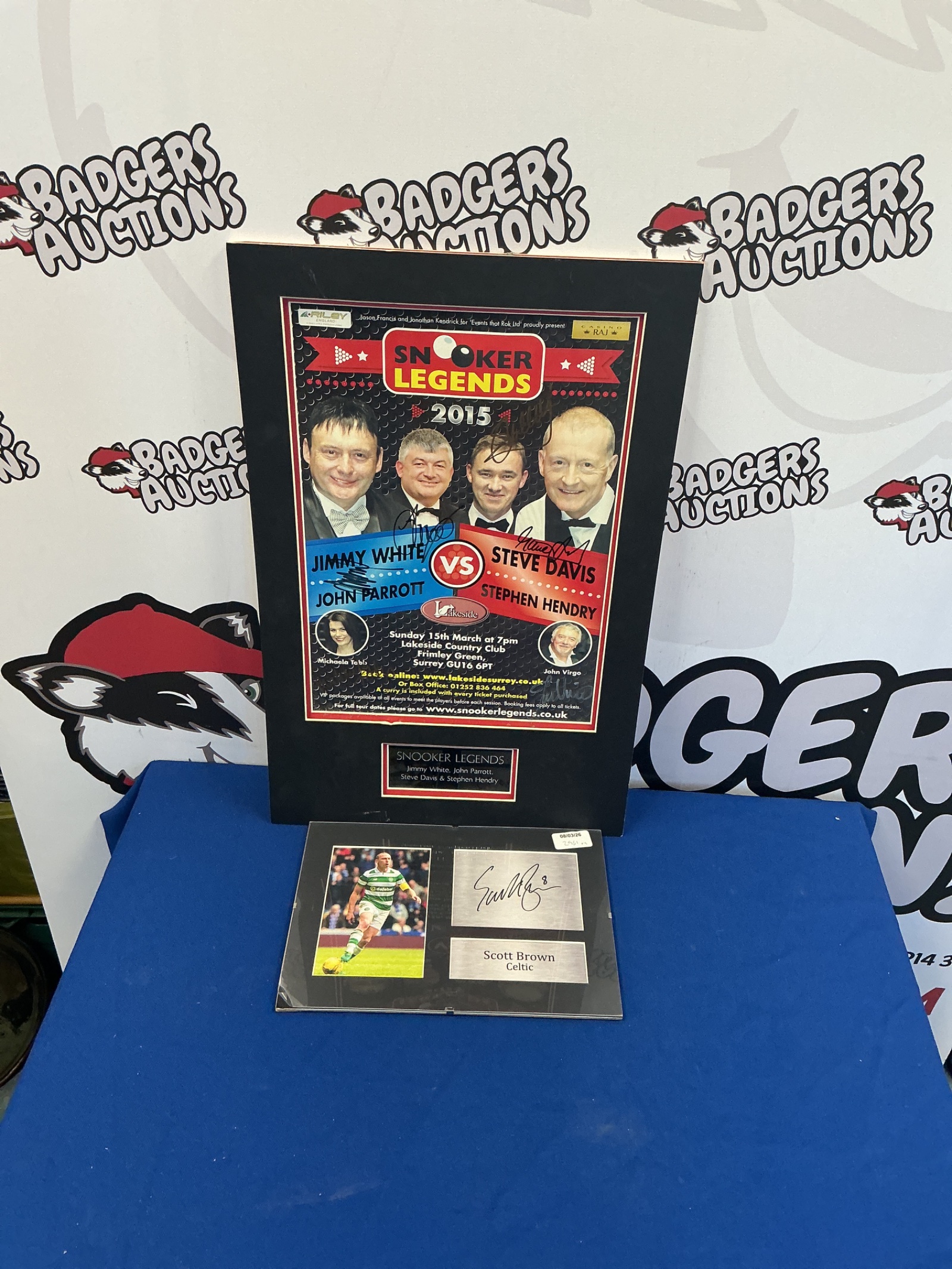 314 Two sporting posters inc Snooker Legends