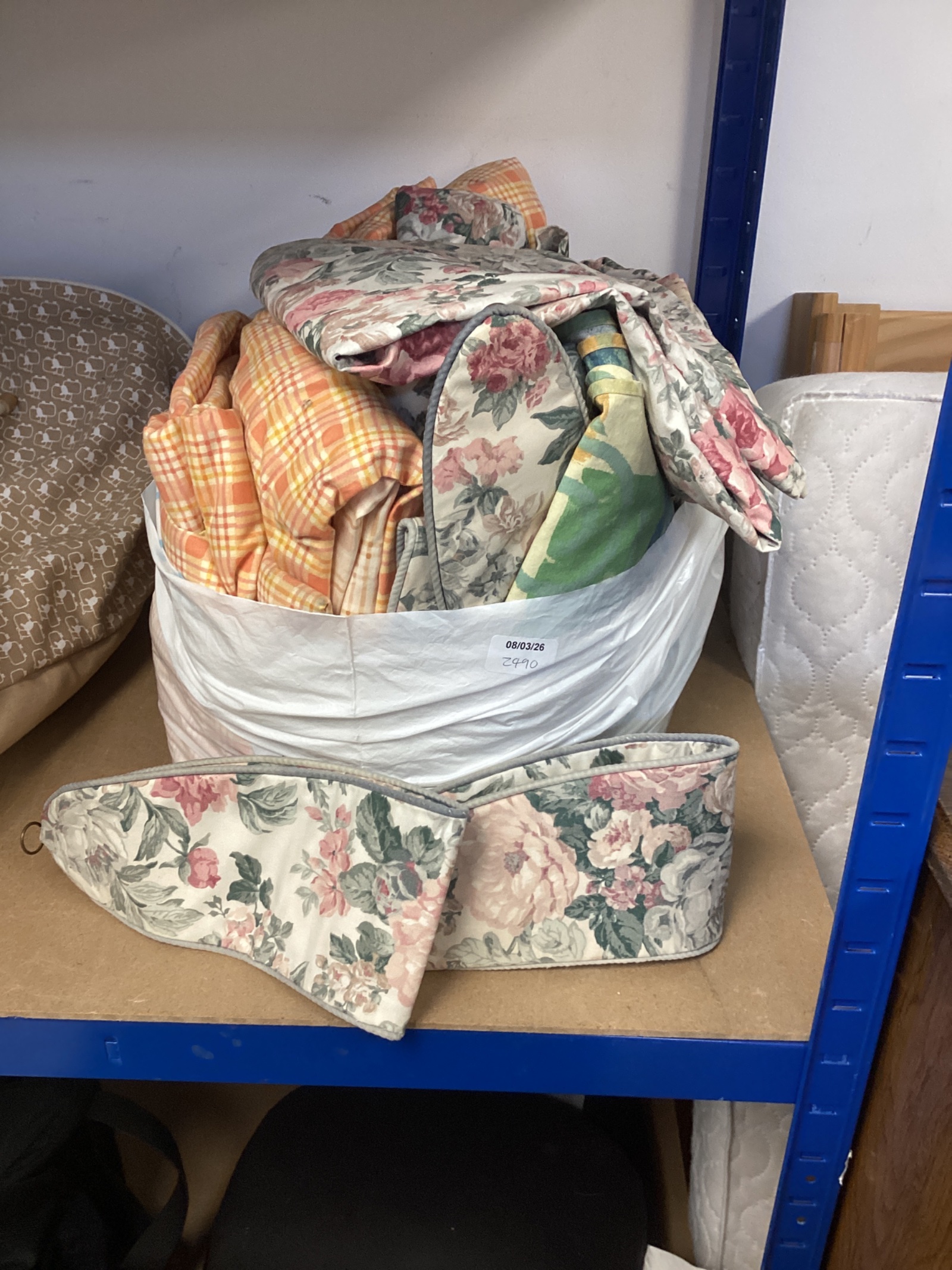 652 two vintage sets of floral curtains
