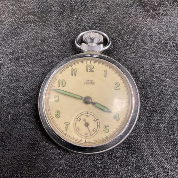 Vintage Smiths Empire pocket watch with cream dial.
