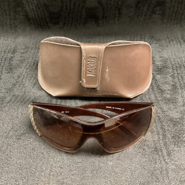 Front view of vintage Storm sunglasses with gradient lenses.