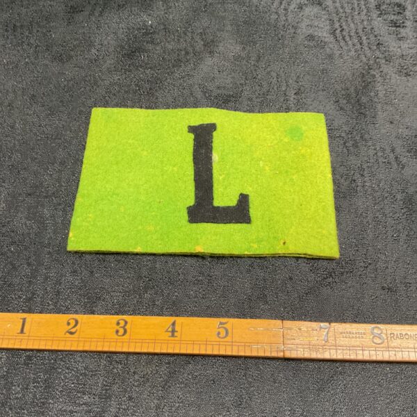 Original WWII German Luftschutz armband with white "L" marking.